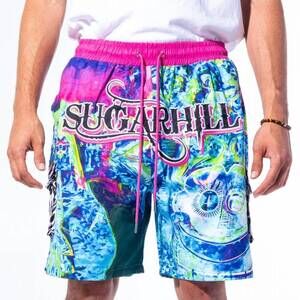 NEW SUGAR HILL men's woogie cabana short in blue